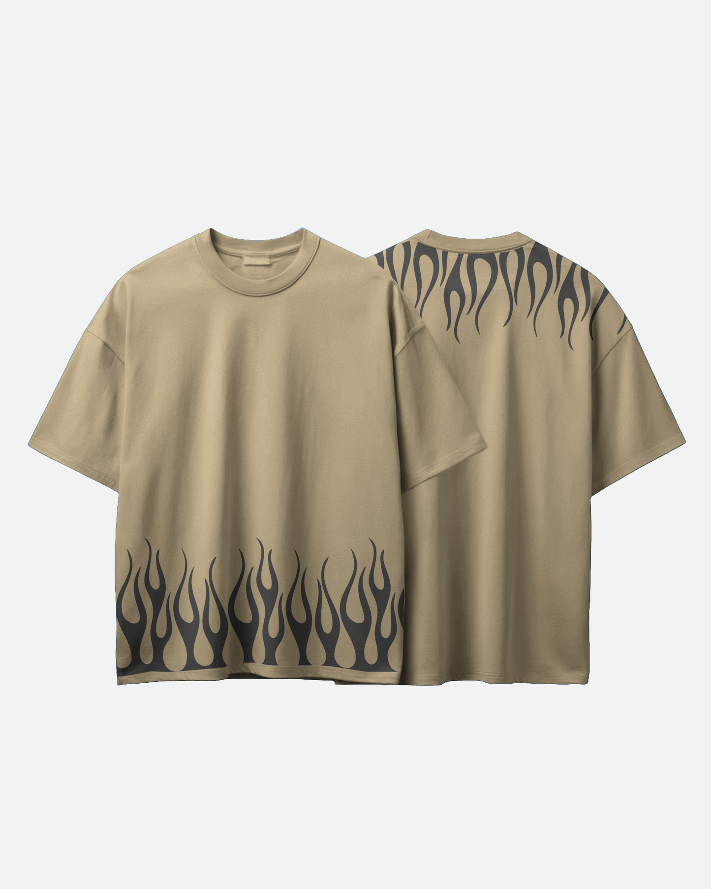 Black Heat – Flame Border Tee by Clothario