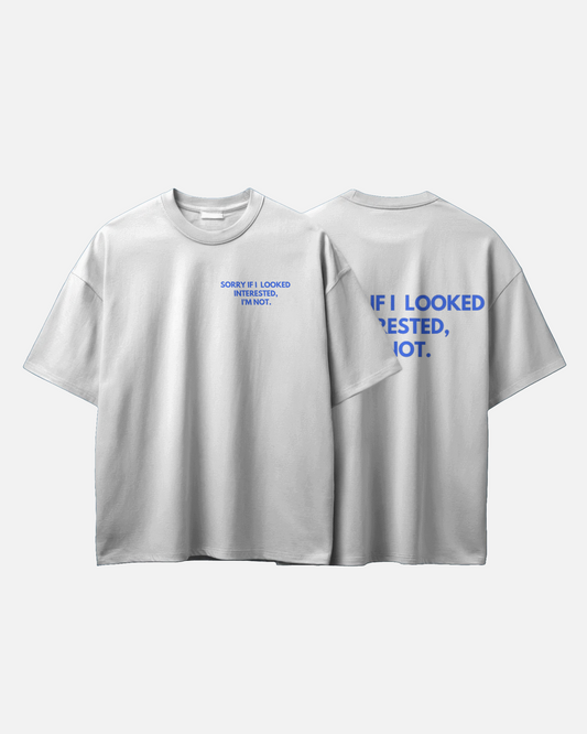 Not Interested – Deadpan Tee by Clothario
