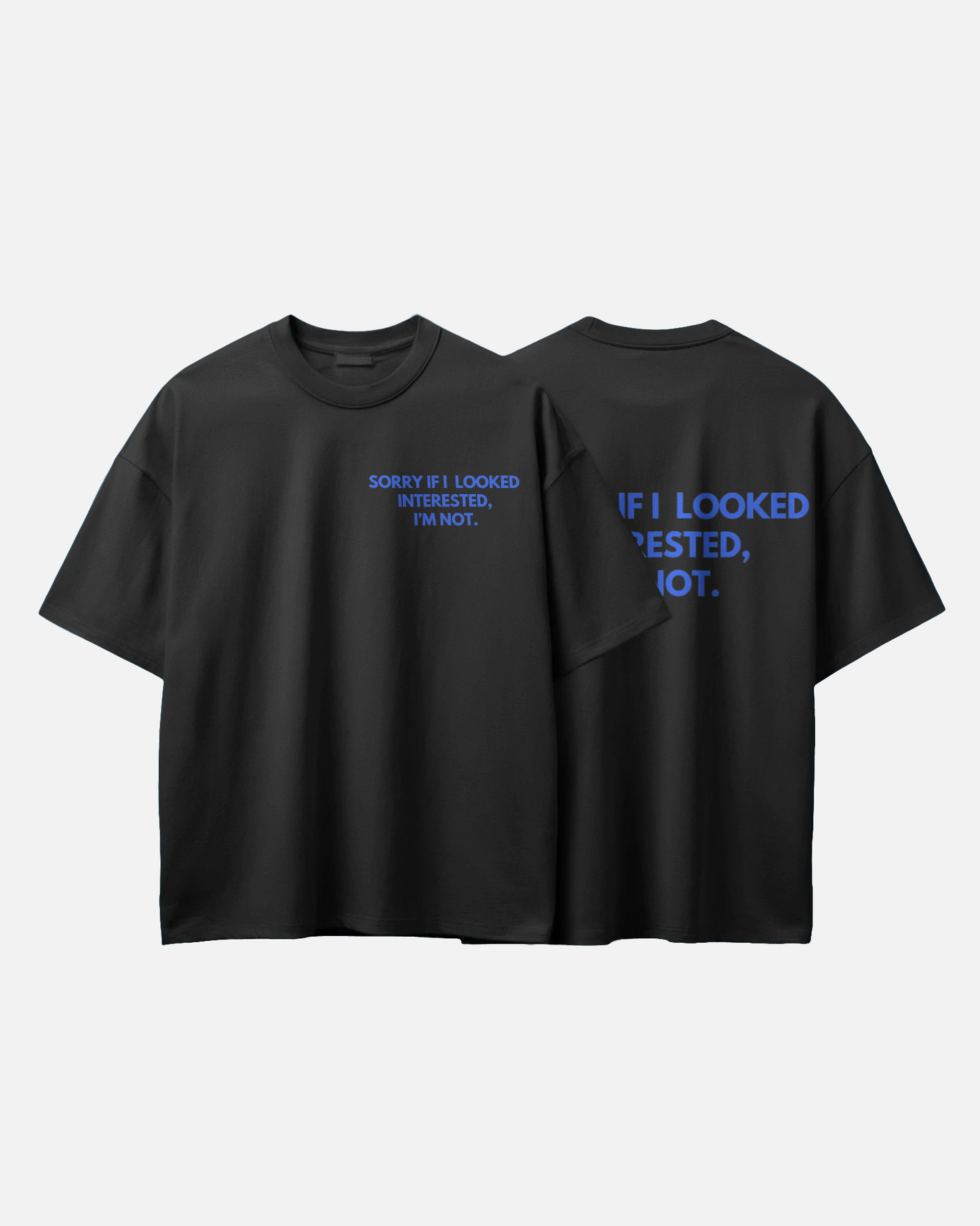Not Interested – Deadpan Tee by Clothario