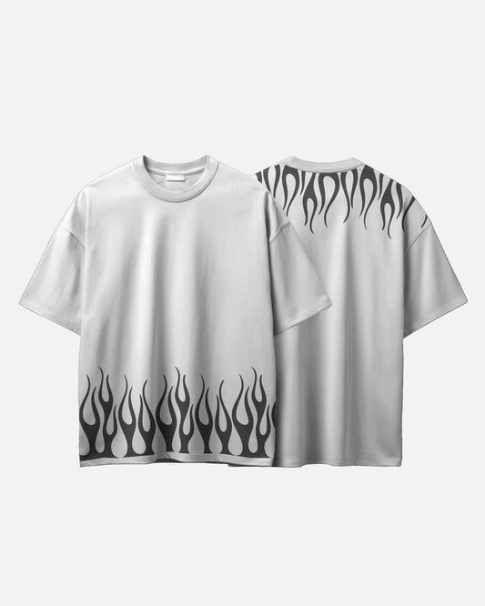 Black Heat – Flame Border Tee by Clothario